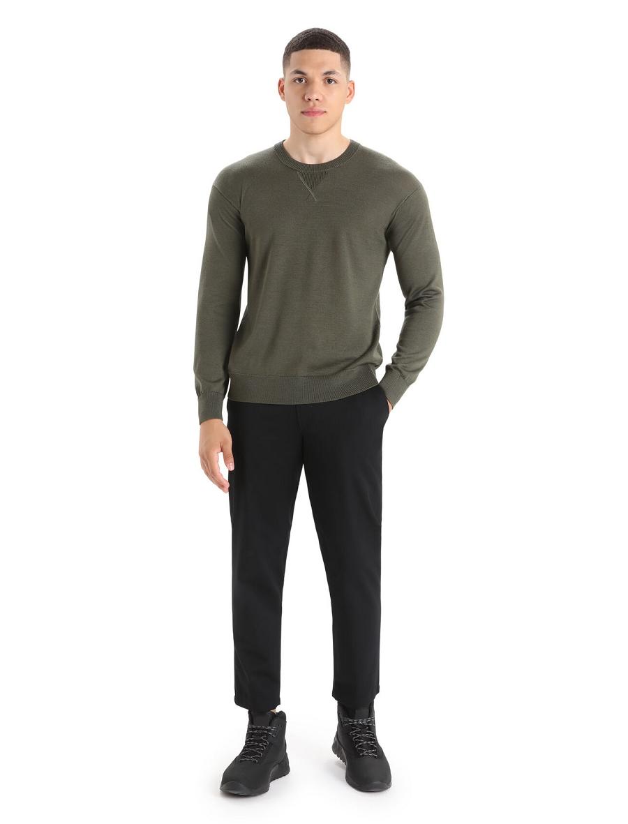 Loden Men's Icebreaker Cool-Lite™ Merino Nova Sweatshirt Sweaters | USA 1217XYUF